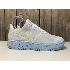 Nike Air Force 1 AF1 Shoe Sneaker Women’s Sz 7 Crater Flyknit White DC7273-100